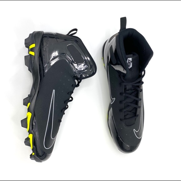 Nike Alpha Huarache Keystone Mid Black HyperYellow Men’s Baseball Cleats Size 16 main image 7